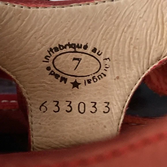 John Fluevog Shoes Low Rule Joni Sandal in Red with Purple Laces Women's Size 7 - Picture 2 of 14